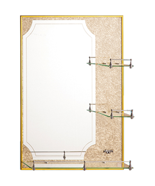 Art mirror,4MM,5MM,Hot Sale Modern Style Bathroom Luxury Shower Room Simple Mirror Traditional Mirror With Shelf JH-2015-11, 4mm copper-free silver mirror or aluminium mirror, ความหนาของพาร์ติชั่น 5mm