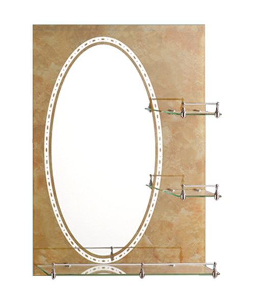 กระจกกั้นห้อง,ฉากกั้นห้องกระจก,4MM,5MM,Hot Sale Modern Style Bathroom Luxury Shower Room Simple Mirror Traditional Mirror With Shelf JH-2015-1D